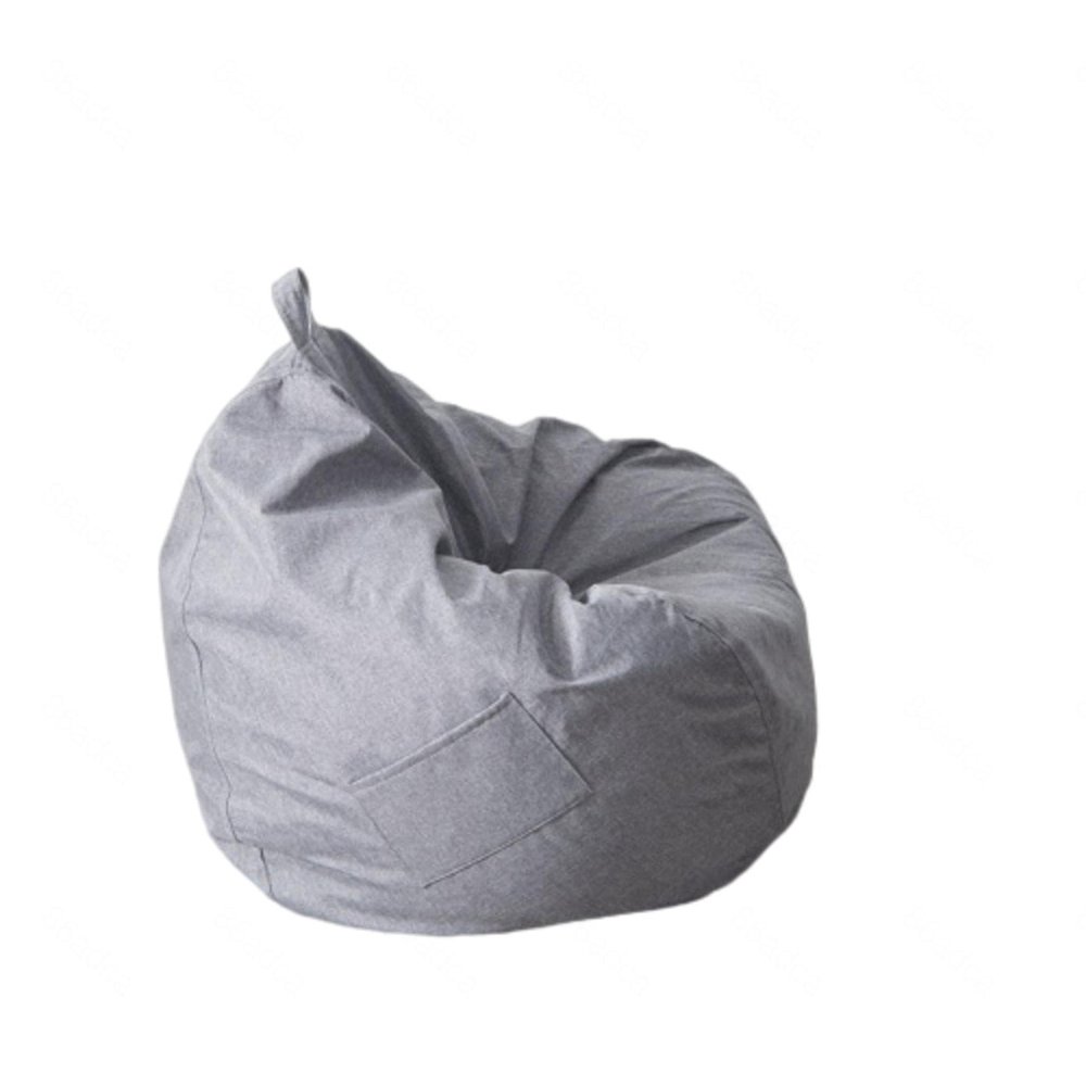 NIBHZ Big Bean Bag Chairs for Adults, Bean Bag Chairs for Adults,(No Filler) Durable and Comfortable Chair Pv Bean Bag Sofas Fake Sofa Living Room Sofa Bed Large Bean Bag Chairs,Dark gray-90cmx110cm
