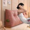 ZZYK Wedge Pillow Headboard Cushion,Triangular Bolster for Bed Rest Reading Pillows Large Backrest Pillows for Sitting in Bed Removable Cushion for Daybed Bed,Pink,23.6 inches/60 cm view 2