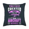 Aviation Mechanic Airplane Mechanic Female Aircraft Mechanic Throw Pillow view 1