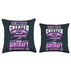 Aviation Mechanic Airplane Mechanic Female Aircraft Mechanic Throw Pillow view 3