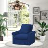 Custom Made Gronlid Armchair Velvet Replacement Cover Fits IKEA Gronlid Chair, Gronlid 1 Seat Sofa,Only Cover (Dark Blue) view 2