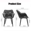 Modern Kitchen Dining Room Chairs Kitchen Dining Chairs Set of 2 Velvet Seat and Backrests for Office Lounge Dining Kitchen Bedroom (Color : Pink, Size : Black feet) view 3