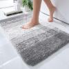 OLANLY Bathroom Rugs Mat 24x16, Extra Soft Absorbent Microfiber Bath Rugs, Rubber Backing, Quick Dry, Machine Washable Bath Mats for Bathroom Floor, Tub and Shower, Home Decor Accessories, Light Grey view 1