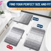 OLANLY Bathroom Rugs Mat 24x16, Extra Soft Absorbent Microfiber Bath Rugs, Rubber Backing, Quick Dry, Machine Washable Bath Mats for Bathroom Floor, Tub and Shower, Home Decor Accessories, Light Grey view 2