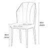 Kitchen Dining Room Furniture Chairs Modern Water Proof PU Leather Dining Chairs Set of 6 Side Chair with Metal Legs for Living Room Bedroom Kitchen Reception Chair (Color : Light Blue) view 3