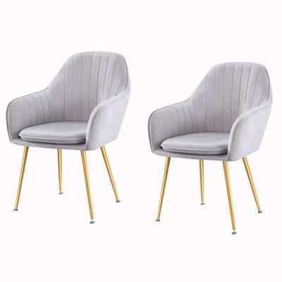 Modern Kitchen Dining Room Chairs Velvet Dining Chairs Set of 2,Kitchen Chair Living Room Armchair,Adjustable Rotation Non-Slip Foot Stainless Steel for Make-up Chair Kitchen Chair