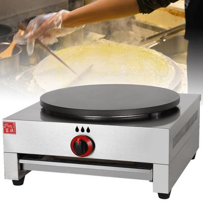 Pancake Maker Machine 15.7" Commercial Singel/Dual Head Electric Crepe Maker Baking Pancake Machine Non Stick for Family KitchenCommercial, Restaurant, Street Snack