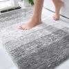 OLANLY Bathroom Rugs Mat 36x24, Extra Soft Absorbent Microfiber Bath Rugs, Rubber Backing, Quick Dry, Machine Washable Bath Mats for Bathroom Floor, Tub and Shower, Home Decor Accessories, Light Grey view 1