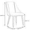 Kitchen Dining Room Furniture Chairs Kitchen Dining Chairs Set of 2 Living Room Side Chairs with Soft Pu Leather Cover Cushion Seat and Carbon Steel Legs Lounge Counter Chairs view 3