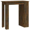 Dining Room Table Modern Kitchen Table Pub Desk Bar Table with Storage Rack Smoked Oak 40.2"x19.7"x40.7" Engineered Wood Suitable for Kitchen, Living Room, Bedroom view 3