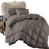 Balsara's Comforter - 100% Egyptian Cotton 800 Thread Count 400GSM Fiber Fill 3Pcs Comforter Set, Super Kiing Plus Size (120" x 120") Inch, Dark Grey Solid view 2