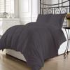 Balsara's Comforter - 100% Egyptian Cotton 800 Thread Count 400GSM Fiber Fill 3Pcs Comforter Set, Super Kiing Plus Size (120" x 120") Inch, Dark Grey Solid view 3
