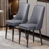 Kitchen Dining Room Furniture Chairs Kitchen Dining Chairs Set of 2 Water Proof PU Leather Lounge Chair with Carbon Steel Feet for Living Room Bedroom Kitchen (Color : Dark Gray) view 2