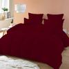 Balsara's Comforter - 100% Egyptian Cotton 800 Thread Count 400GSM Fiber Fill 3Pcs Comforter Set, Super Kiing Plus Size (120" x 120") Inch, Burgundy Solid view 1