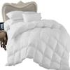 Balsara's Comforter - 100% Egyptian Cotton 800 Thread Count 400GSM Fiber Fill 1Pcs Comforter, Oversized King Plus Size (128" x 120") Inch, White Solid view 2