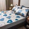 FCLDESHOP Elastic All Around Fitted Sheet,Summer Ice Silk Print Cool Fitted Sheets,Bedroom Hotel Solid Color Deep Pocket Mattress Protector Pillowcase,Garden,150 * 200cm (1pcs) view 3
