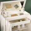 Southern Enterprises SEI Furniture Marradi Engineered Wood and Iron Bar Cabinet in White view 2