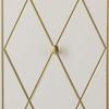 Southern Enterprises SEI Furniture Marradi Engineered Wood and Iron Bar Cabinet in White view 3