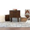 Ashcroft Furniture Co Stan Mid Century Solid Wood Walnut Nightstand Bed Side Tables with 2 Drawers view 2