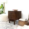 Ashcroft Furniture Co Stan Mid Century Solid Wood Walnut Nightstand Bed Side Tables with 2 Drawers view 3