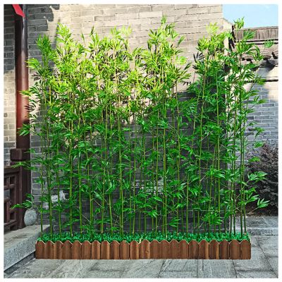 Indoor Room Divider Outdoor Artificial Bamboo Tree - DIY Plants Wall, Floor Partition Screen for Parlor Reception Room, Balcony Deck Porch Landscaping ( Color : 1.2m/3.9ft H , Size : 150cm Base-26 Pol