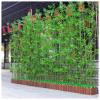 180 150 120 100 cm Tall Artificial Bamboo Room Divider Screen, Porch Fake Tree with Wood Base, Terrace Landscaping Simulation Plants, Indoor Partition ( Color : 1.2m tall , Size : 40x18x18.5cm-8 Pole view 1