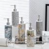 Soap Dispenser for Bathroom Luxury Imitation Marble Texture Ceramic Bath Bottle Lotion Press Bottle 390ML Soap Dispenser Bottles Dispenser (C) view 3