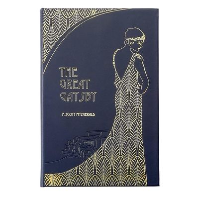 Graphic Image The Great Gatsby F. Scott Fitzgerald in Navy Leather