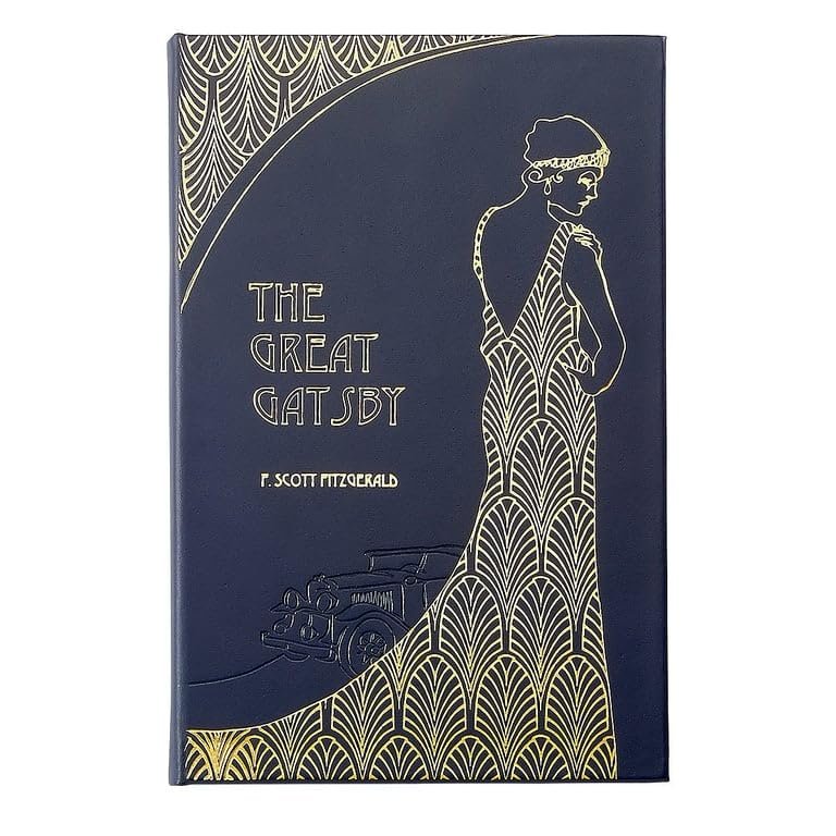 Graphic Image The Great Gatsby F. Scott Fitzgerald in Navy Leather
