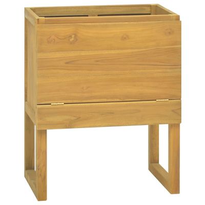 loibinfen Solid Wood Bathroom Cabinet, Wooden Free Standing Storage Organizer with Storage Space, Multifunctional Storage Organizer for Bathroom 23.6"x17.7"x29.5" Solid Wood Teak