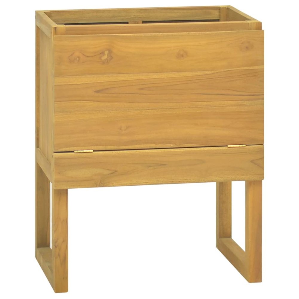 loibinfen Solid Wood Bathroom Cabinet, Wooden Free Standing Storage Organizer with Storage Space, Multifunctional Storage Organizer for Bathroom 23.6"x17.7"x29.5" Solid Wood Teak
