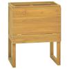 loibinfen Solid Wood Bathroom Cabinet, Wooden Free Standing Storage Organizer with Storage Space, Multifunctional Storage Organizer for Bathroom 23.6"x17.7"x29.5" Solid Wood Teak view 1