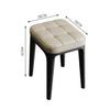 LUXUCURE Set of 4 Stackable Stools,Stacking Stool Plastic Four-Legged Stool, Thick Soft Padded PU Leather Cover, Modern Dining Stool for Home Kitchen or Living Room,Load 330 Lbs (Color : Light Blue) view 2