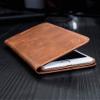KAVJU Magnetic Adsorption Clamshell Phone Cover, Half Pack Shockproof Protection Case with Card Slots and Cash Slots for Apple iPhone SE 2Nd 4.7 Inch Brown view 2