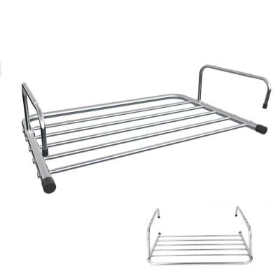 Indoor Radiator Outdoor Balcony Drying Rack Rail Folding Multifunction Balcony Radiator Drying Rack Clothes Laundry Dryer Portable Great for Radiators Baths Balcony and Doors (Size : 60 * 38 * 18cm)