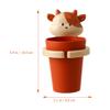 Cartoon Cow Gargle Cup Wall Mounted Kids Toothbrush Holder Cute Bathroom Accessories Children Toothbrush Rinse Cup Organizer view 2
