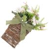 Yardwe Lifelike Artificial Carnation Flowers in Basket Rattan Ideal for Home Office Decor view 1