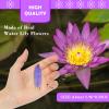 HEISENLIN Purple Dried Water-Lily Flower Petals for Resin Crafts, 42PCS Natural Real Pressed Dry Water-Lily Flowers for Resin DIY Jewellery Ornament Crafts Candle Making Phone Case Home Decor view 2