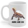 Personalized Black Breasted Leaf Turtle Angel Wings Memorial Coffee Mug - Sympathy Gifts for Animal Lovers White Cup 11 oz view 1