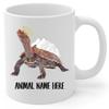 Personalized Black Breasted Leaf Turtle Angel Wings Memorial Coffee Mug - Sympathy Gifts for Animal Lovers White Cup 11 oz view 2