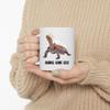 Personalized Black Breasted Leaf Turtle Angel Wings Memorial Coffee Mug - Sympathy Gifts for Animal Lovers White Cup 11 oz view 3