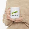 Personalized Green Fischer's Chameleon Angel Wings Memorial Coffee Mug - Sympathy Gifts for Animal Lovers White Cup 11 oz view 3