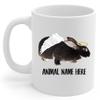 Personalized Silver Fox Rabbit Angel Wings Memorial Coffee Mug - Sympathy Gifts for Animal Lovers White Cup 11 oz view 1
