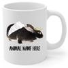 Personalized Silver Fox Rabbit Angel Wings Memorial Coffee Mug - Sympathy Gifts for Animal Lovers White Cup 11 oz view 2