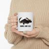 Personalized Silver Fox Rabbit Angel Wings Memorial Coffee Mug - Sympathy Gifts for Animal Lovers White Cup 11 oz view 3
