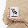 Personalized Mini Juliana Pig Angel Wings Memorial Coffee Mug - Sympathy Gifts for Animal Lovers White Cup 11 oz view 3