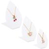 CRASPIRE 3 Sizes Acrylic Necklace Display Stands White Leaf Shaped Jewelry Trade Show Store Exhibit Gallery Photo Taking Props Fine Presentation Hanging Supplies Home Decor Vanity Fashion view 1