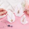 CRASPIRE 3 Sizes Acrylic Necklace Display Stands White Leaf Shaped Jewelry Trade Show Store Exhibit Gallery Photo Taking Props Fine Presentation Hanging Supplies Home Decor Vanity Fashion view 3