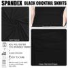 JALANCY 4 Packs 32 x 43 Inch Spandex Round Cocktail Table Skirts with Wavy Drapes Stretch Cocktail Tablecloth Fitted High Top Tables for Wedding Bar Party Banquet (Black) view 4