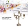 Tyenaza Candelabra, Metal Candle Stand Zinc Alloy Delicate Decorative Retro Candelabra for Dinner Table Fireplace Wedding view 3